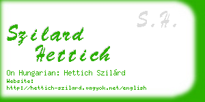 szilard hettich business card