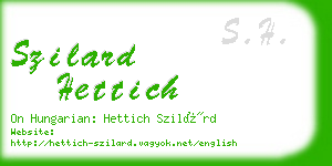 szilard hettich business card